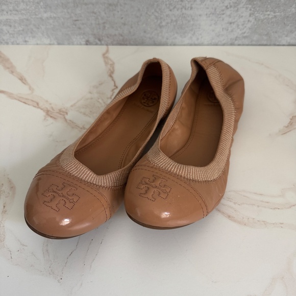 Tory Burch Nude Gabby Ballet Flats - Size 9 - Picture 2 of 10